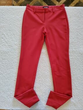 Express Red Tailored Ankle Pants